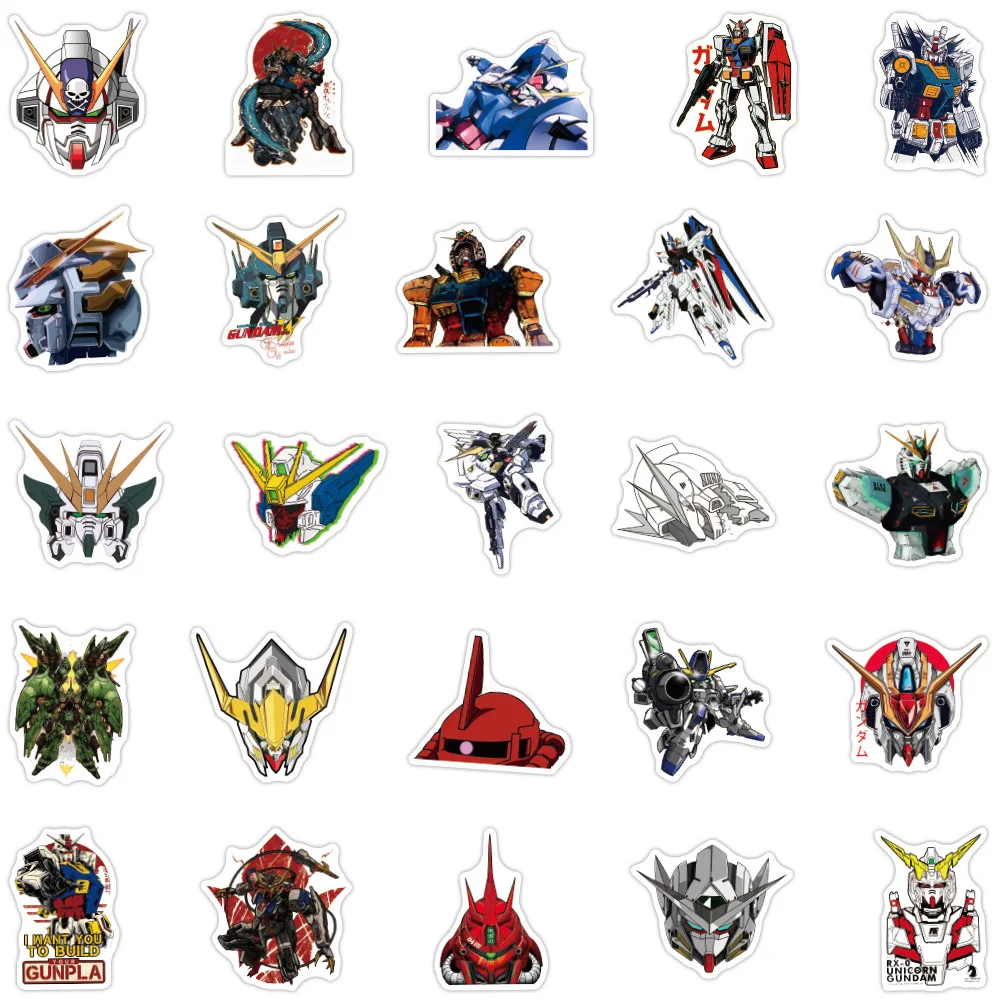 10/30/50PCS Anime GUNDAM Cartoon Stickers DIY Motorcycle Luggage Guitar Skateboard Cool Graffiti Classic Kid Sticker Vinyl Decal