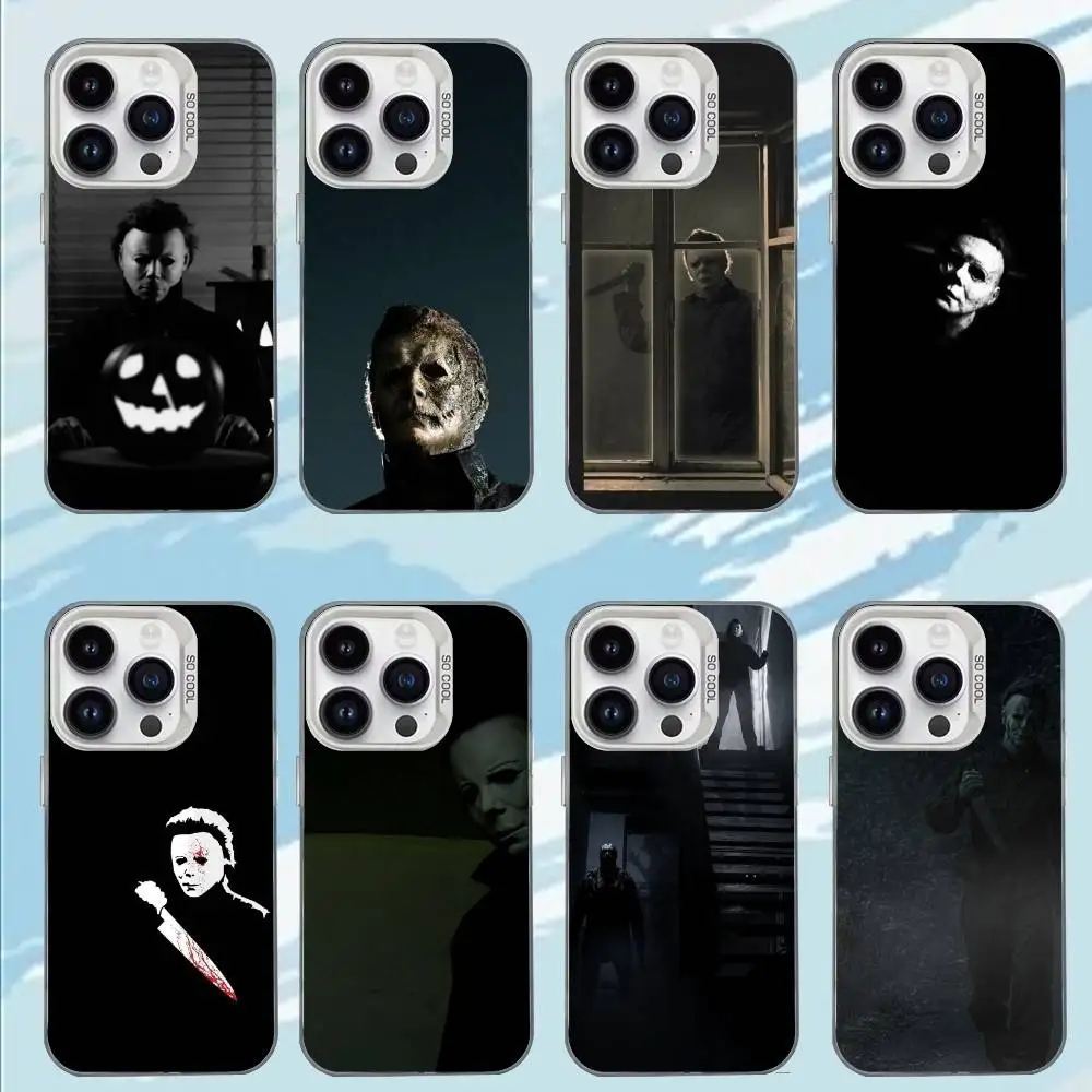 

M-Michael Myers C-COOL Phone Case For iPhone 17,16,15,14,13,12,11,Mini,Pro,E,MAX White Matte Shockproof Cover