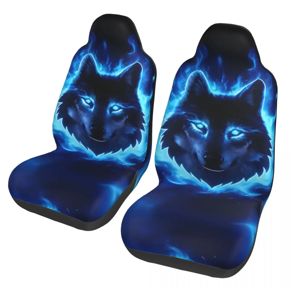 Blue Flame Wolf Universal Car Seat Cover Waterproof Suitable For All Kinds Models Seat Cushion/Cover Fiber Car Styling