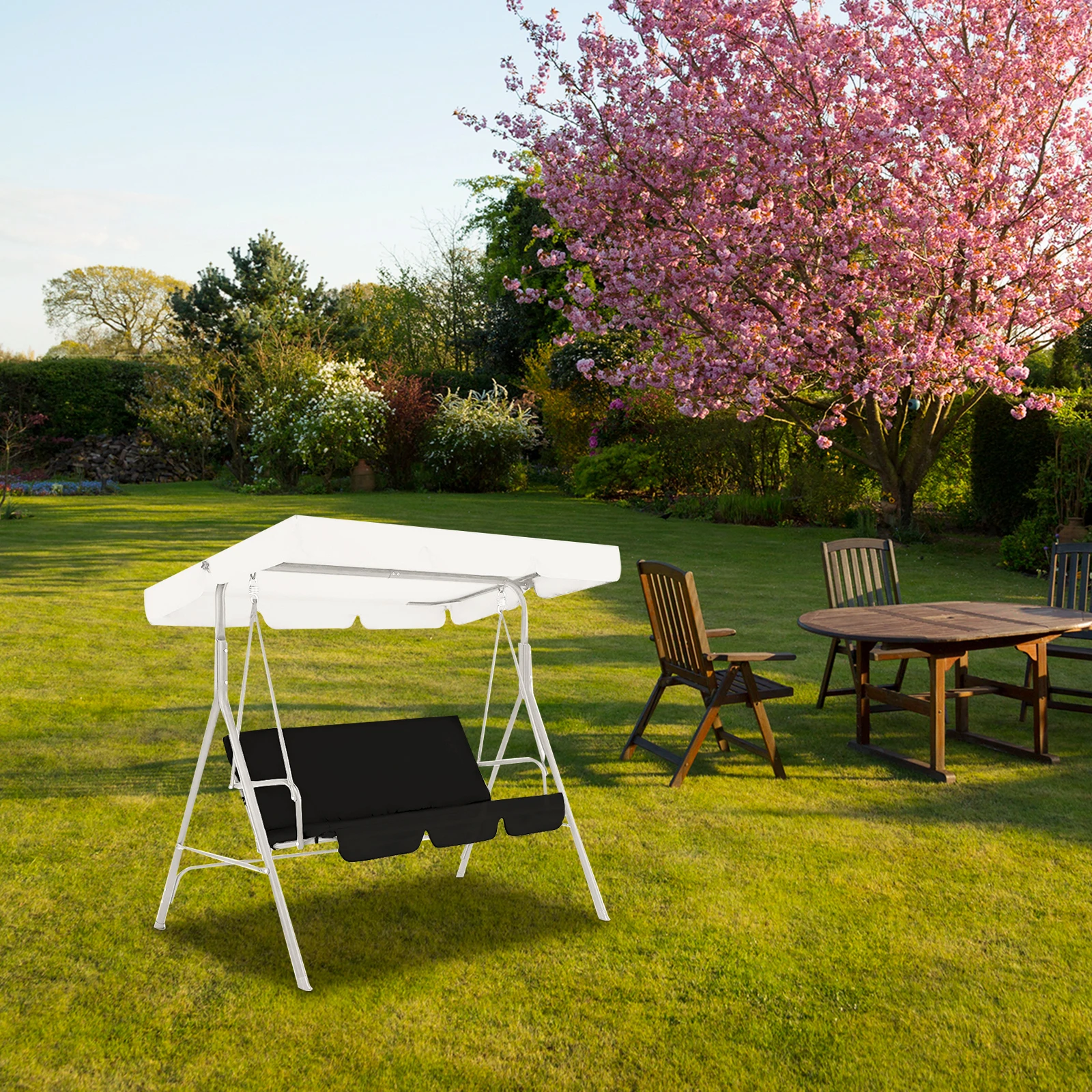 

Durable Swing Seat Cover Weatherproof Dustproof Oxford Cloth Protector Waterproof Outdoor Yard UV Protection Easy Installation