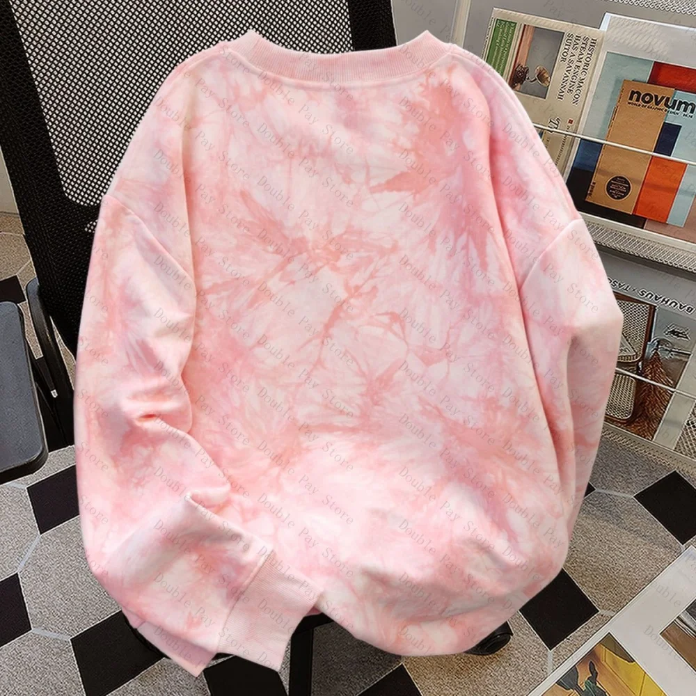 سترة هالو كيتي اللطيفة والمتعددة الاستخدامات برقبة دائرية للرجال والنساء، سترة فضفاضة وتنحيف لخريف وشتاء، سترة برقبة دائرية #5