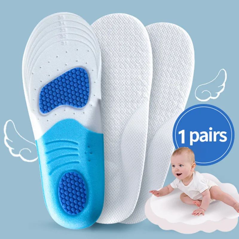 Children Memory Foam Sport Insoles Orthopedic Arch Support Shoes Pad Comfortable Heel Cushion Plantar Fasciitis Feet Care Insole