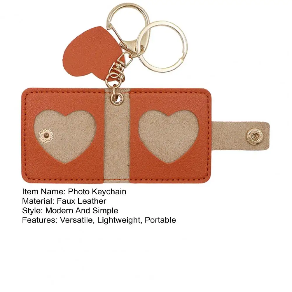 10.8 سنتيمتر الأسرة صور المفاتيح ألبوم صغير فو الجلود شخصية حامل صور ريترو ستايل حامل بطاقة حلقة رئيسية زوجين هدية #6