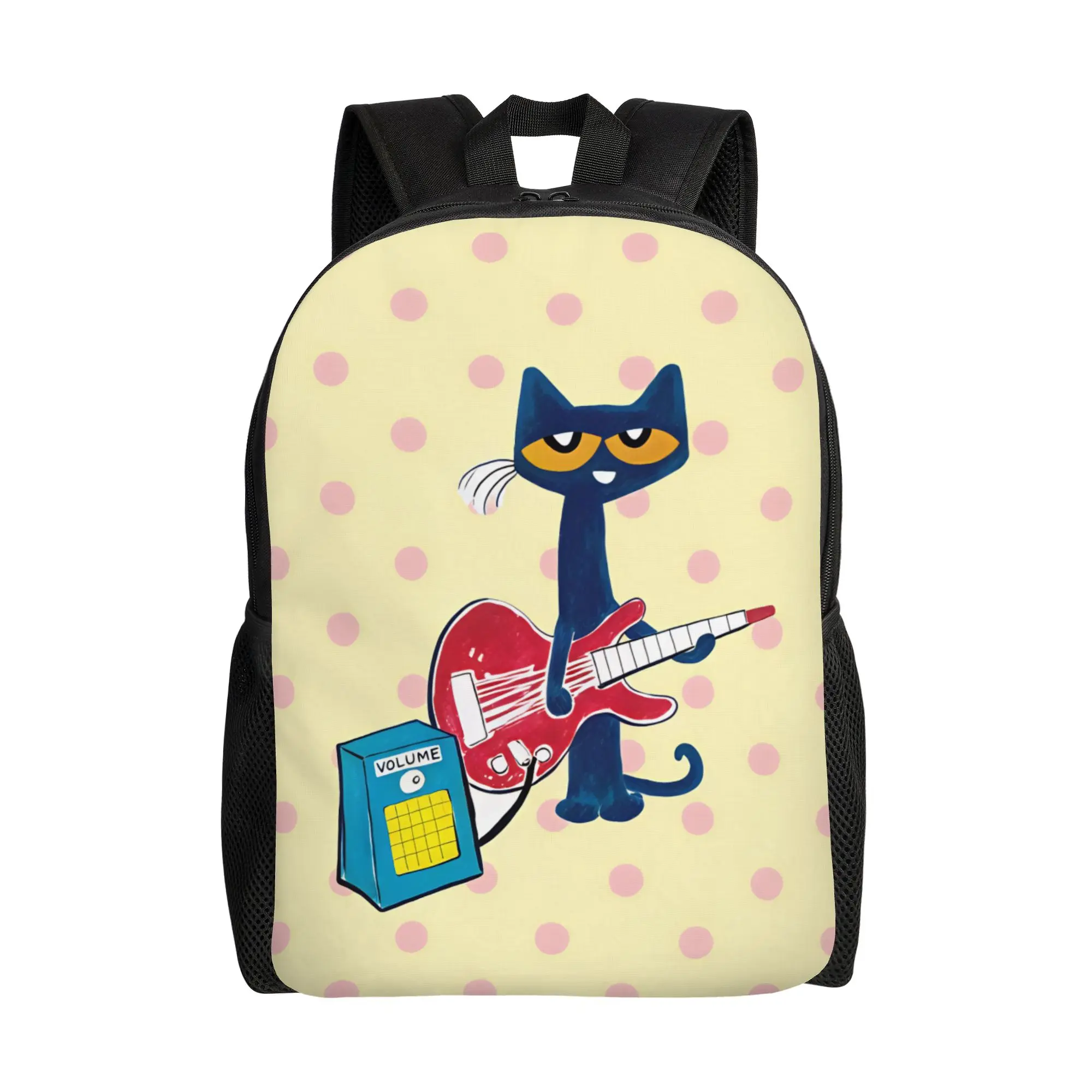 Pete  Cat   Backpack Women  Large Backpacks Polyester Elegant High School Bags Daily High Quality Rucksack
