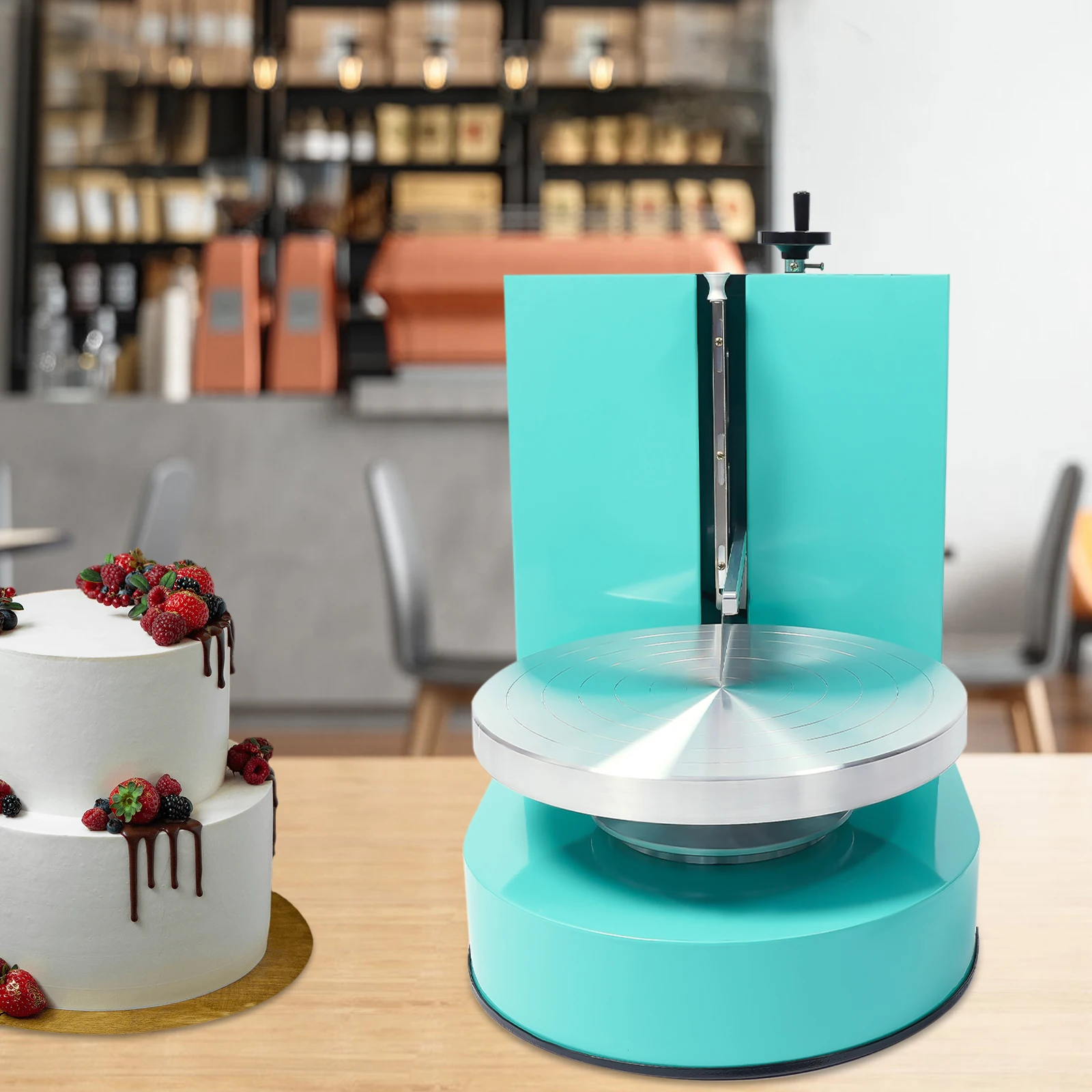 

Автоматическая машина для нанесения крема и глазури на торты, 200 Вт, 320 об/мин, регулируемый инструмент для глазури, для тортов 4-12 дюймов, зеленый, широкий диапазон напряжения