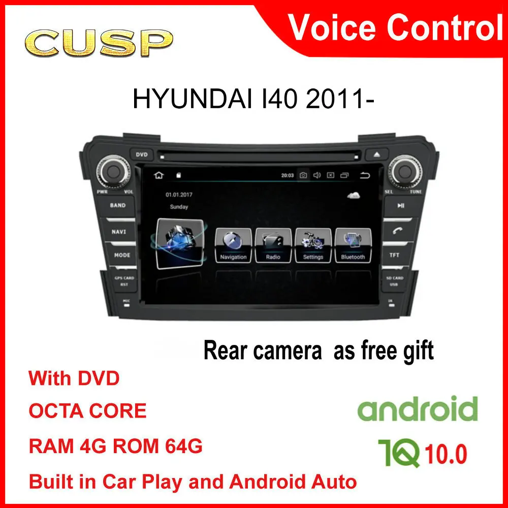 

CUSP Android 10.0 Car dvd player for Hyundai I40 2011 2012 2013 2014 2015 2016-2020 2 Din Car Radio gps stereo Multimedia Audio