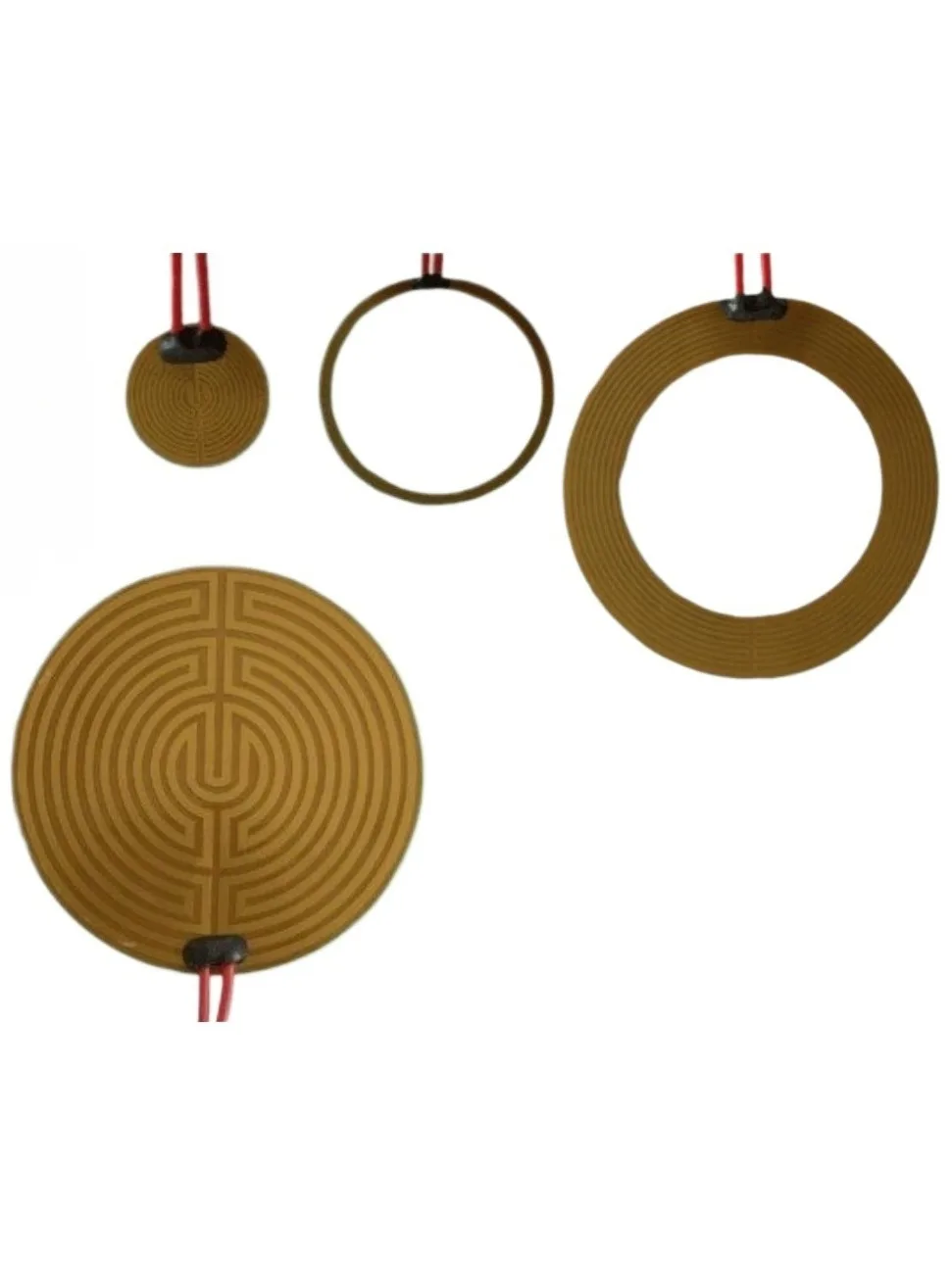 Anneau rond OD 10-170mm, élément chauffant en Polyimide/PI, élément chauffant avec adhésif pour appareil de beauté, rétroviseur