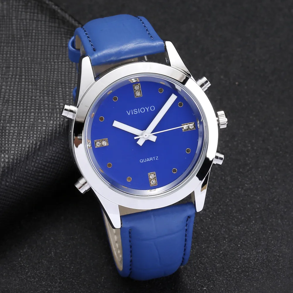 English Talking Watch with Alarm Funtion,Blue Dial