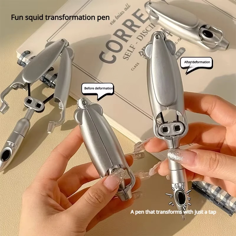 Variable pen pressure reducing automatic button ballpoint pen fun stationery, suitable for office and school supplies