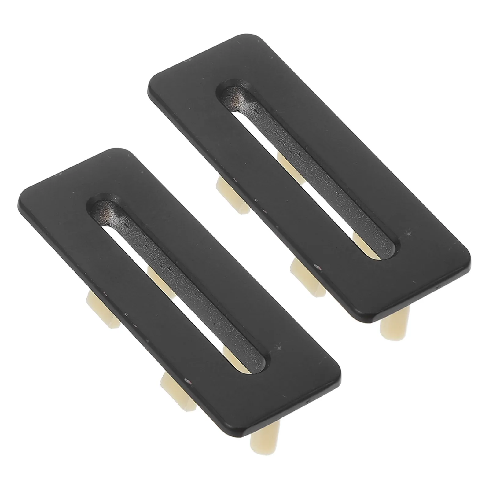 

2Pcs Rectangle Sink Overflow Cover Metal Basin Cap Matte Black Finish Kitchen Bathroom Vanity Overflow Drain Hole Plug