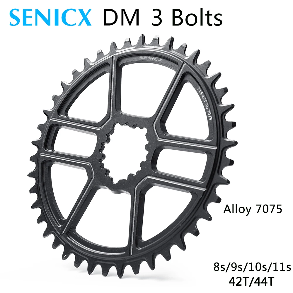 SENICX Road Bike Chainring  42T 44T Chain Wheel SIngle Disc Bicycle Crown for 9/10/11/12 Speed Crankset