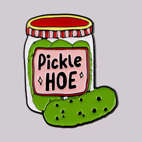 Cucumber Enamel Pin Funny Brooch Pines Lapel Pins Badge on Backpack Clothing Accessories Humorous Jewelry Friends Gifts