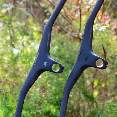 TRIFOX MTB Bicycle Handlebar Riser Angle-17° Degree One-shaped 3K Matte Integrated Handlebar Stem80/90/100/110 Length 600-800mm