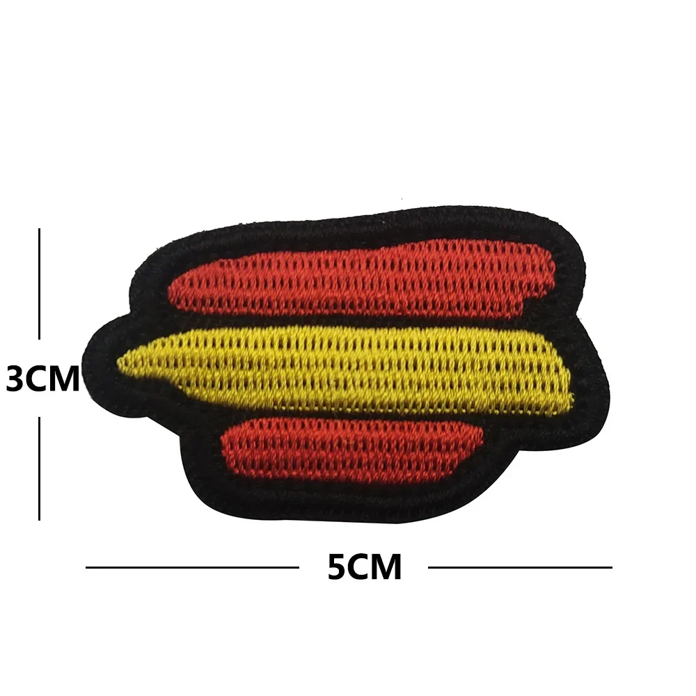 LIBERWOOD Spain Flag Embroidery Patch Military Tactical Patches Skull Hook&Loop Badge Stickers Clothing Backpack Helmet Applique