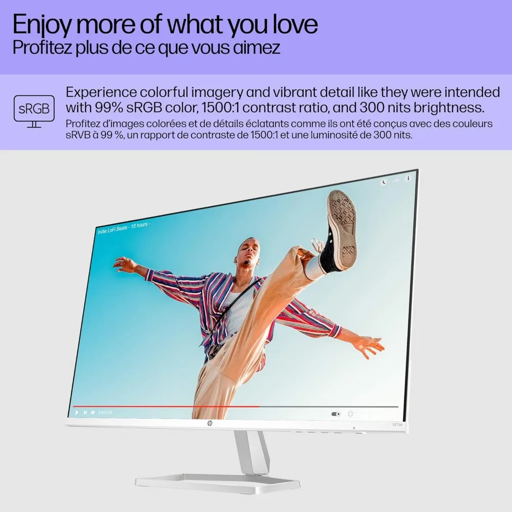 Series 5 27 inch FHD Monitor, Full HD Display (1920 x 1080), IPS panel, 99% sRGB, 1500:1 contrast ratio, 300 nits, Eye Ease