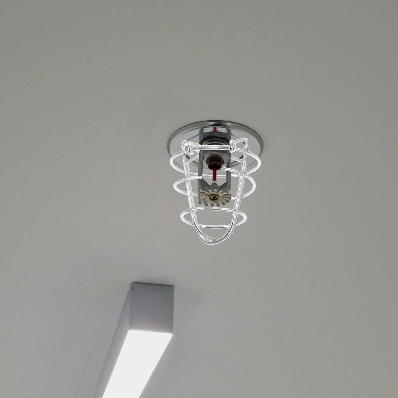8Pcs Fire Sprinkler Head Guards Metal Protector for Side Wall Pendent Ceiling Sprinkler Nozzle Easy Install Dust Paint Guard