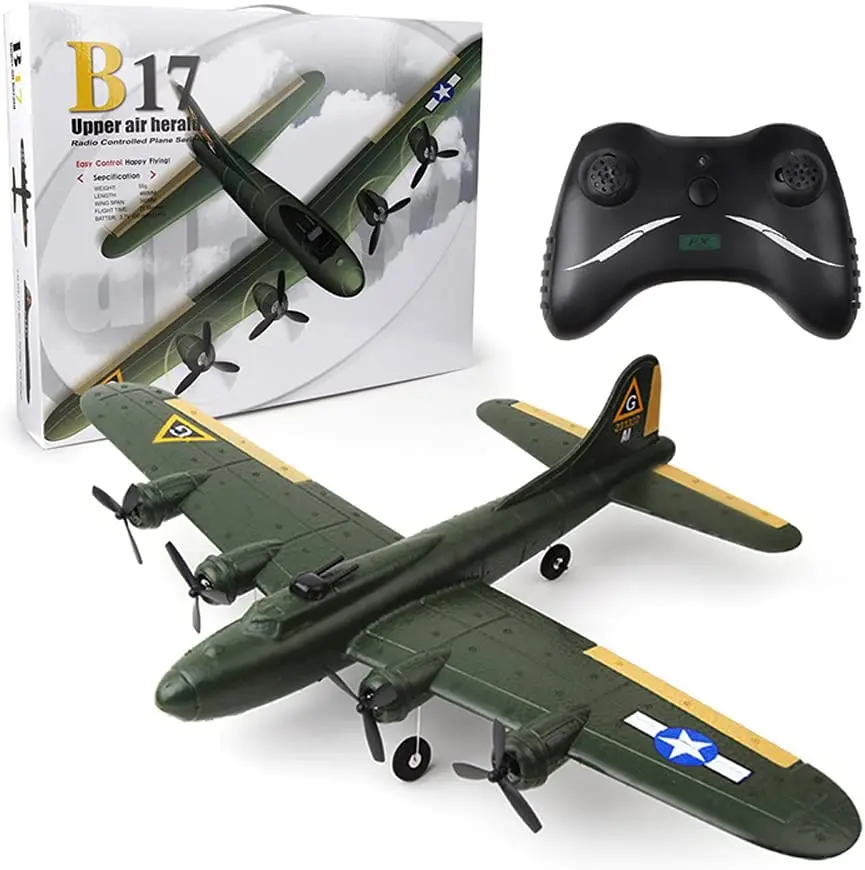 

18-inch Fixed-Wing RC Plane B-17 Aerial Fortress Bomber Gliding Gliding Drone Aircraft Model Children 2 Propeller Driving Electr