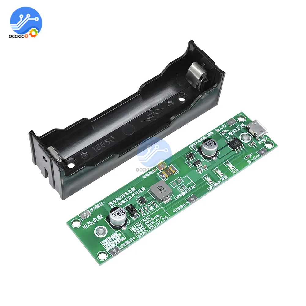 5V 18650 Lithium Battery Charger Protection Board with Power Boost Step Up UPS Uninterrupted Function Charge Discharge Balancer