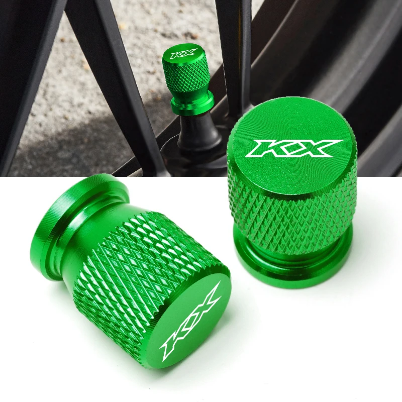 For kawasaki KX65 KX80 KX85 KX125 KX250 KX250F KX450F Motorcycle CNC Wheel Tire Valve Cover Cap Plug KX 65 80 85 125 250 450 F