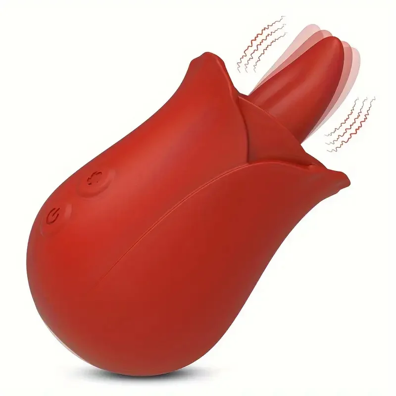 مدلك نسائي بتصميم وردي مع 3 أوضاع و7 خيارات للتردد، هزاز محمول للسيدات صديق للبشرة من السيليكون