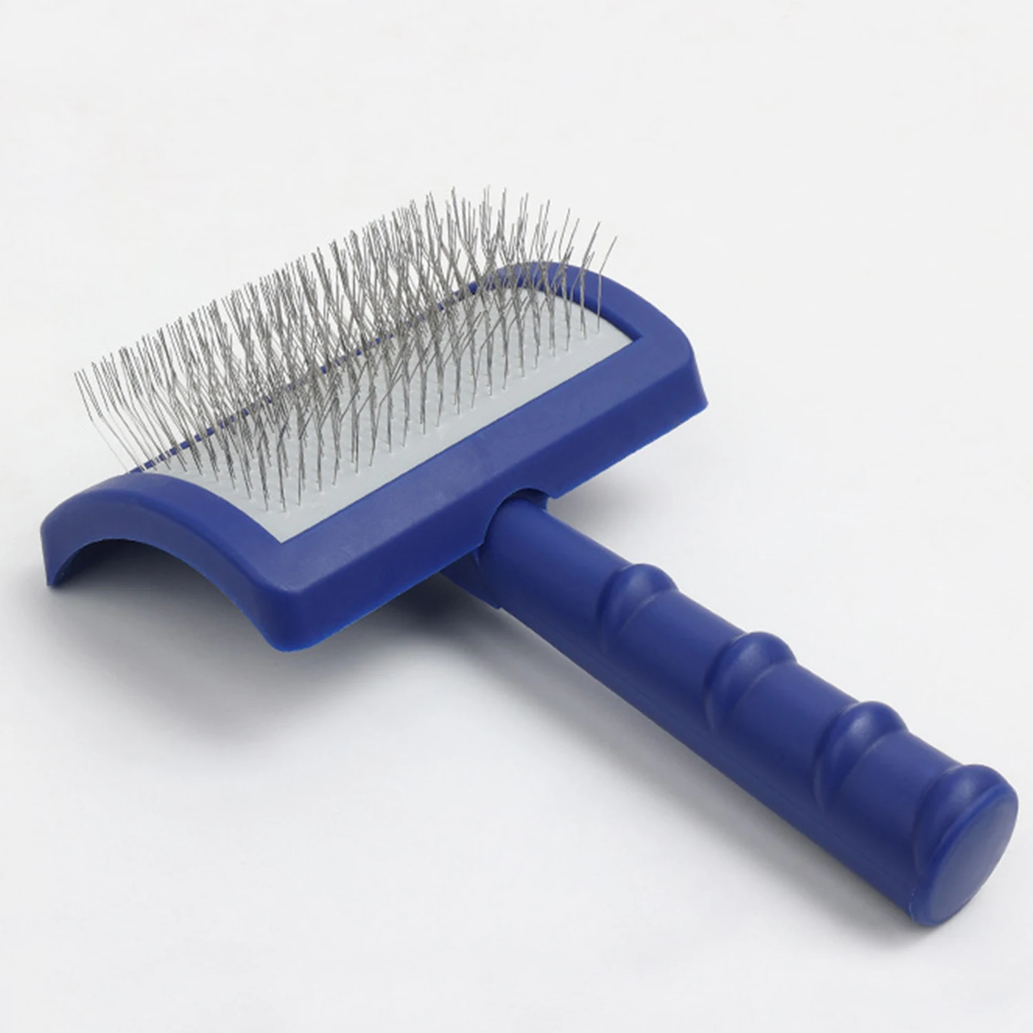 Dog Brush for Grooming with Long, Soft Pins, for Doodle Breeds, Angled Pins for Dematting, Remove Undercoat, Comfort Grip Handle