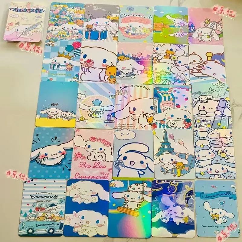 Sanrio kawaii anime Cinnamoroll laser photo card periferica bidimensionale cute high-definition creative lomo card flash card