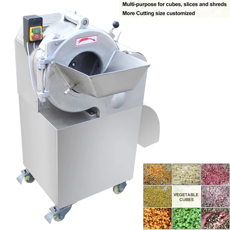 Vegetable Cutting Machine Electric Potato Slicer Shredder Stainless Steel Food Vegetable Fruit Processing Dicing Machine