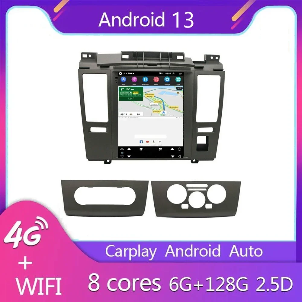 

For Nissan Tiida C11 2004 - 2013 For Tesla style screen Car Radio Multimedia Video Player Navigation GPS Android 13 2Din DSP