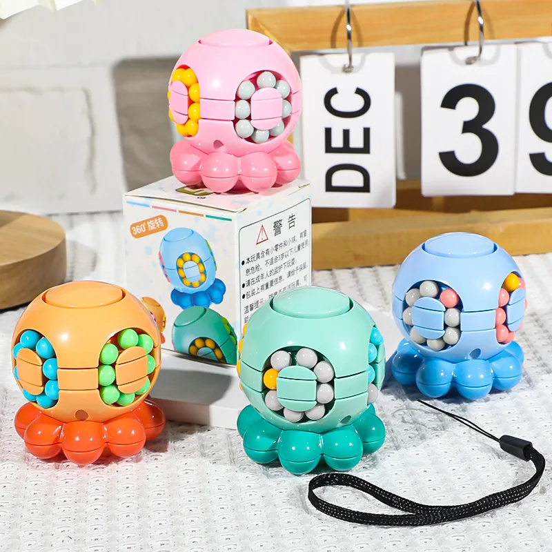 Octopus Gyro Magic Bean Intelligence Rubiks Cube Children Decompression Educational Toy Early Education Fidget Spinner