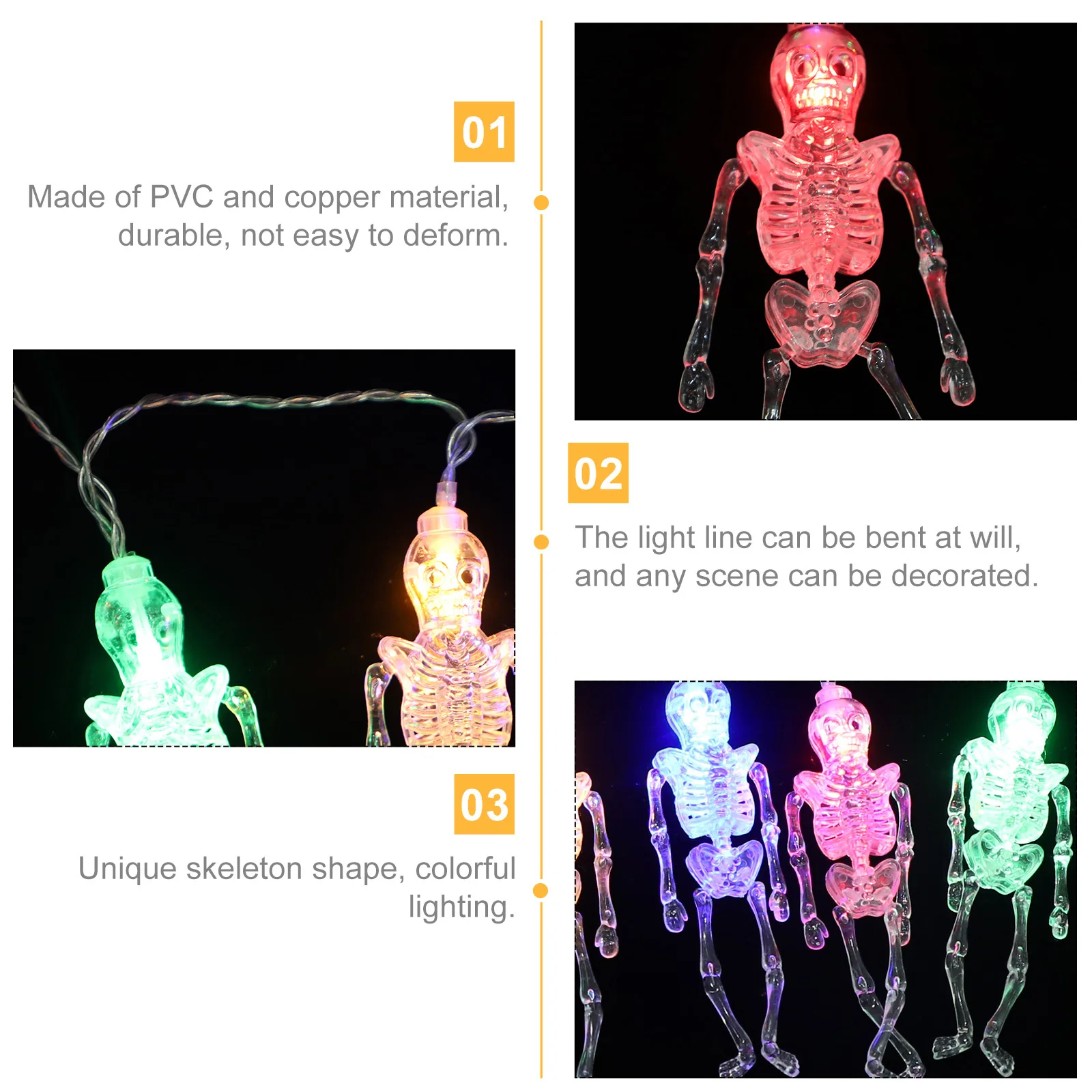 

Halloween String Light 10 LED Colorful Hanging Lights Operated Decor Halloween Lights Light