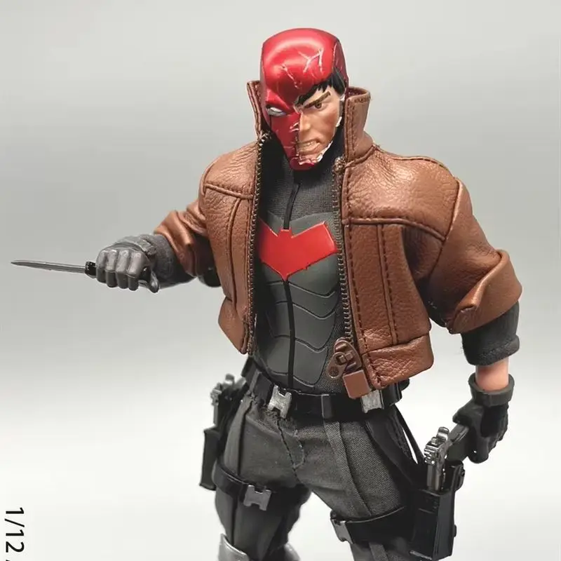 

Toysremake Trd001 1/12 Red Hood Movable Detective Comics Anime Mini Head Sculpt 17action Figure Ornament 6" Full Set Toys Gifts