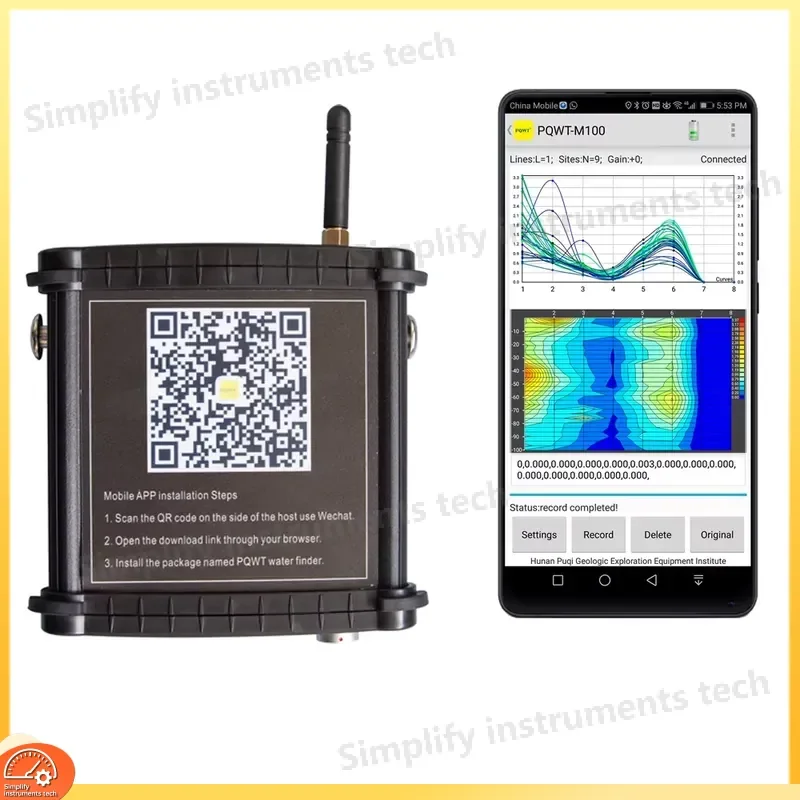 150m Deep Well Water Level Detector Underground Water Finder Geophysical Survey Instrument Portable Groundwater Locator for