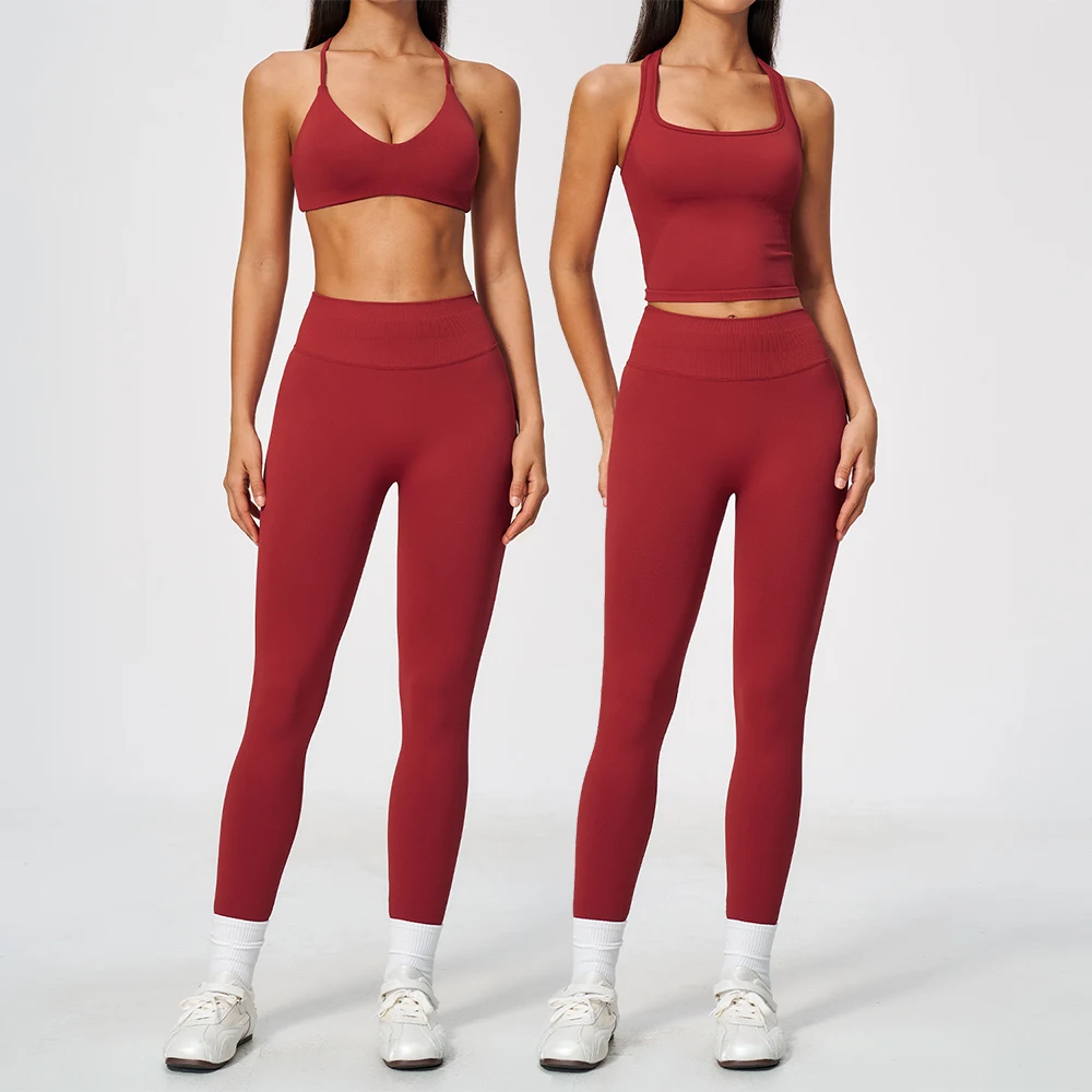 Workout Workout Tracksuit Women Gym Clothing Seamless Ribbed Yoga Set 2Pcs Sports Top High Waist Legging Butt Lifting Running Activewear - Aliexpress Deal