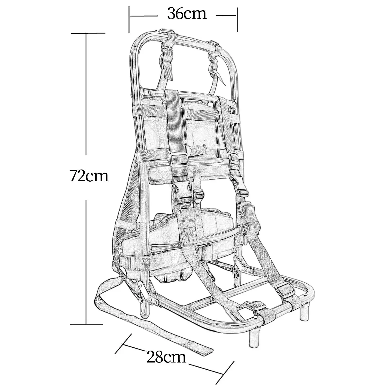 

Прочная складная рама для рюкзака из алюминиевого сплава, снаряжение для походов и кемпинга, туристическое оборудование
