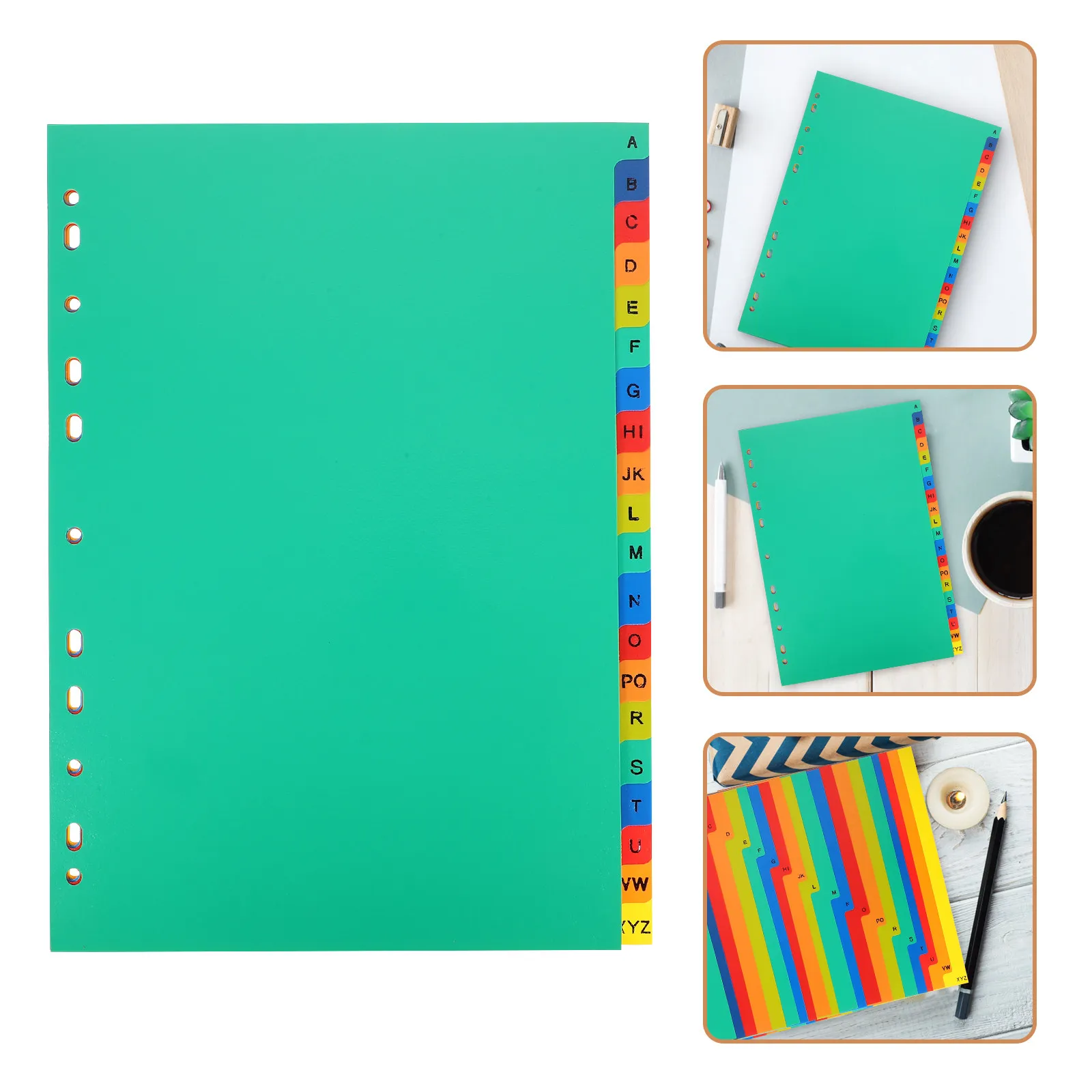

21Pcs Colorful Index Dividers with Writable Tabs Plastic Loose-Leaf Binder Dividers for File Notebook Organization