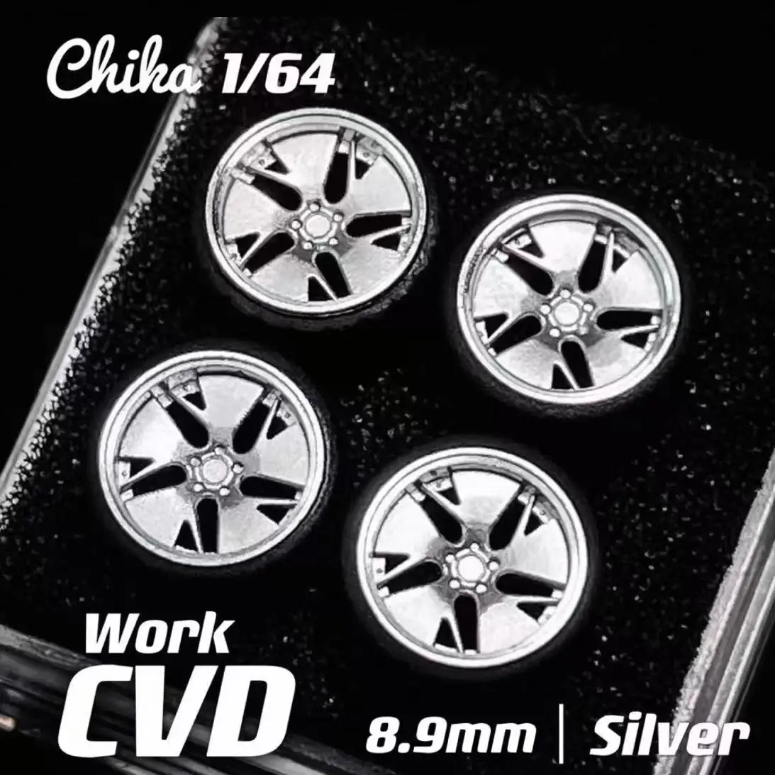 1/64 Wheels Chika Work CVX CVD Modified Wheels Polished Edge Metal Rims Stance Wheels