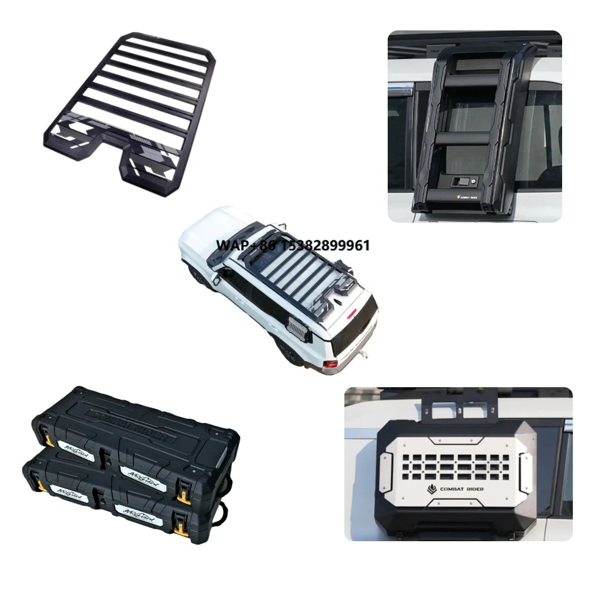 

Land Cruiser LC250 LC150 LC200 LC300 Aluminum Alloy 4x4 Roof Racks Side Ladder Side Storage Box Roof Box Accessories