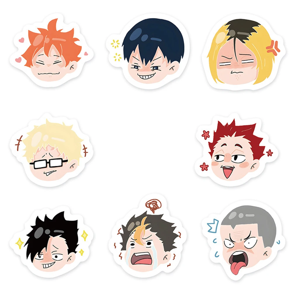 500pcs/roll Haikyuu!! Anime Sealing Stickers Cute Hinata Shoyo Cartoon Decals Toy Notebook Guitar Phone Kid Reward Sticker Gift