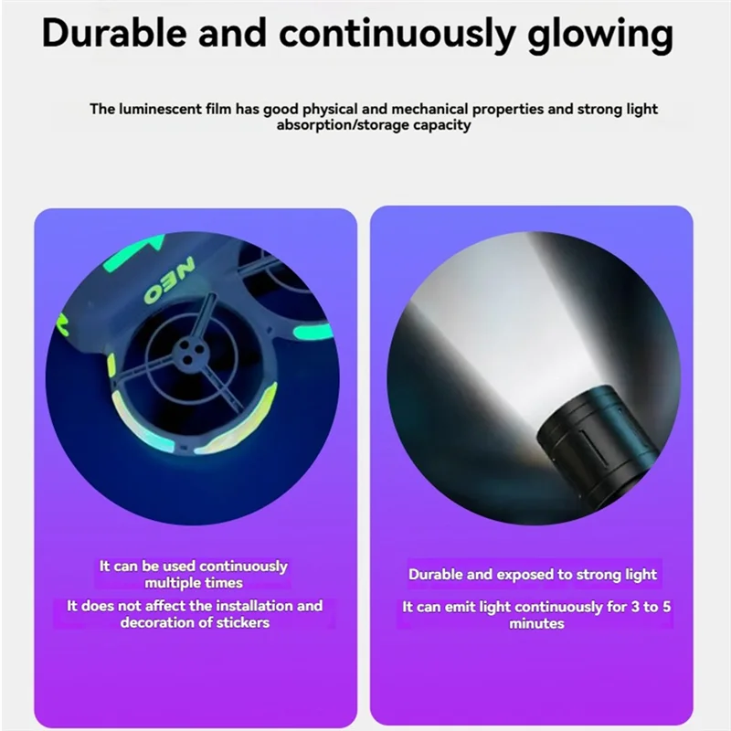FFYY-Luminous Body Sticker For DJI Neo Anti-Scratch Waterproof Protective Film Night Flight Sticker For DJI Neo Accessories