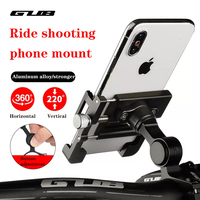 GUB Plus18 Bicycle Phone Holder Aluminum Alloy Button Adjustment For Navigation and Shooting 360° Rotating Phone Support Mount