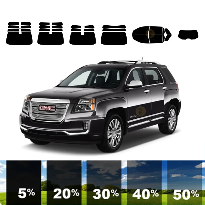 

precut Removable Window Tint Film For Car 100% UVR 5%-70%VLT Heat Insulation Carbon ﻿For GMC TERRAIN 4 DR SUV 2010-2017