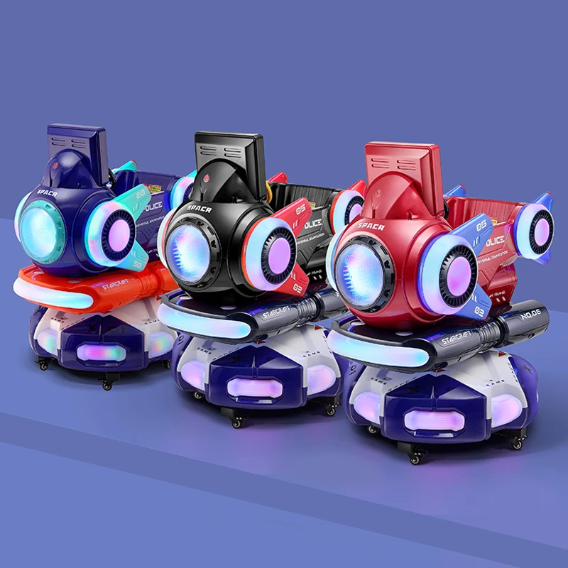 Children's Electric Rotary Elevating Spacecraft Commercial Music Coin-Operated Rocking Car Amusement Kiddy Ride