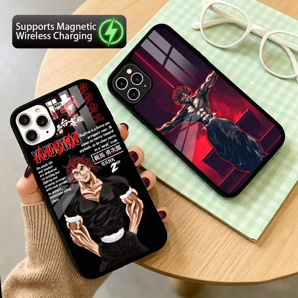 B-Baki F-Fighting Overlord Yujiro Hanma  Phone Case For iPhone17,16,15,14,13Plus,Pro Allows magnetic wireless charging