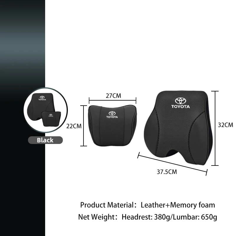 

Подушка для подголовника и поясничной поддержки для Toyota 2026 (1 шт.), аксессуары для автомобилей Toyota Yaris, Corolla, Prius, Auris, CHR