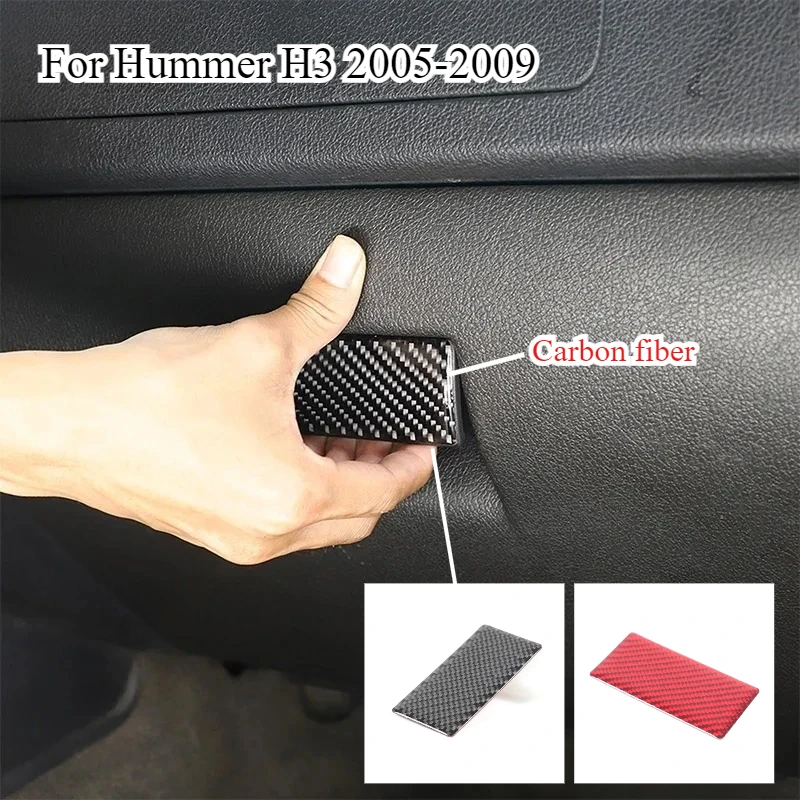 

Fit For Hummer H3 2005-2009 Soft Carbon Fiber Car Passenger Storage Box Switch Cover Trim Sticker Interior Car Accessories