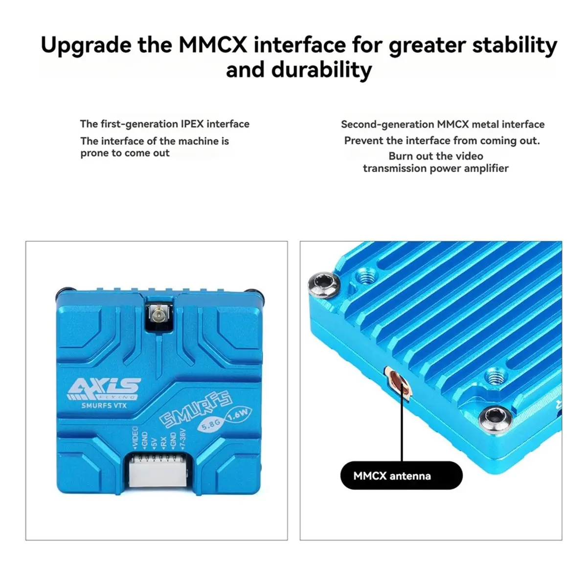 a64k-axisflying-smurfs-v2-58g-16w-vtx-conector-mmcx-orificios-de-montaje-de-20x20mm-para-dron-fpv-rc