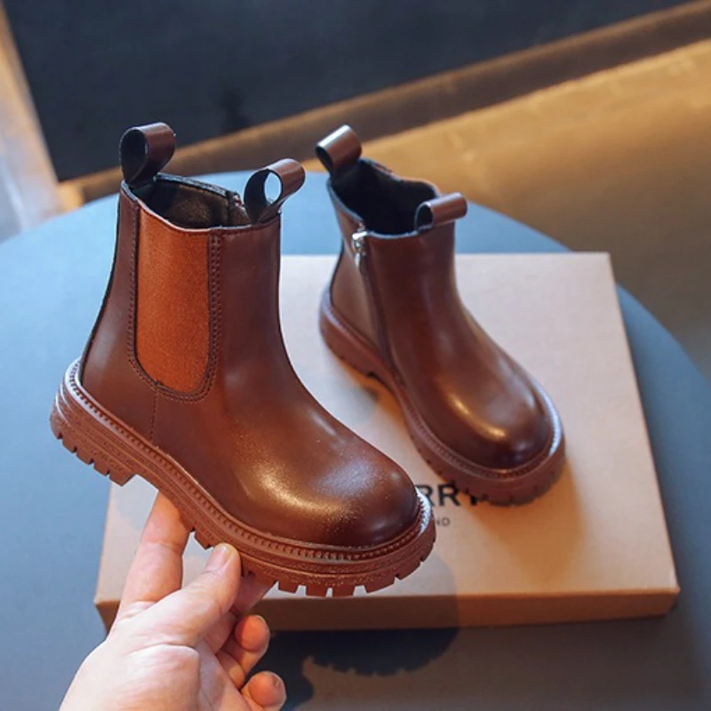 

Children's Martin boots autumn new girls' boot anti slip girl single boot fashion girls' short boots versatile children's shoes