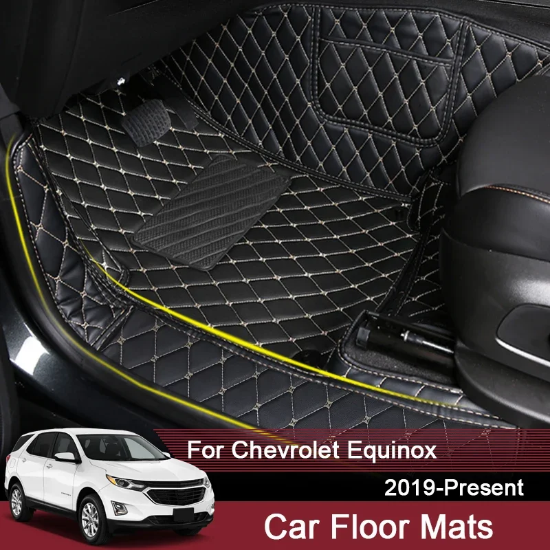 Car 3D Full Surround Custom Foot Mat For Chevrolet Equinox 2019-Present LHD Leather Floor Protect Waterproof Pad Auto Accessory