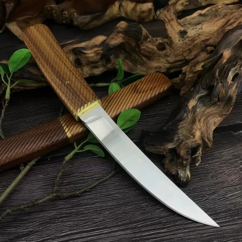 Fixed Balde Knife Portable 7CR13mov Blade Survival Utility White Shadow Wood Handle High Hardness Outdoor Knives EDC with Sheath