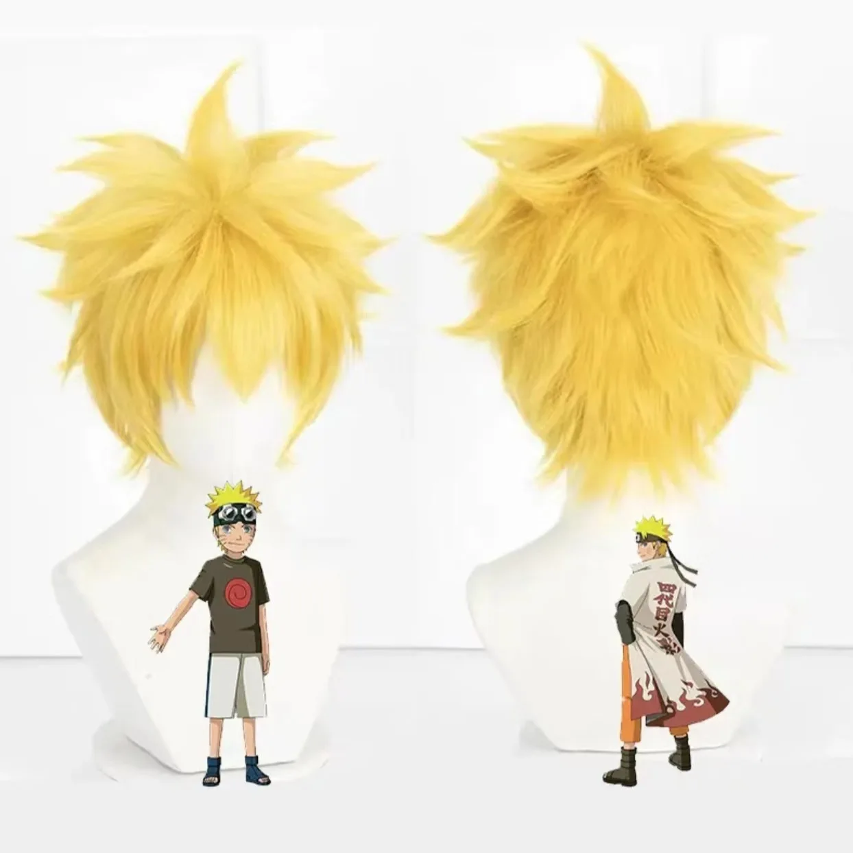 

COS wig yellow short hair, hairy top, anti-warping, fluffy and natural